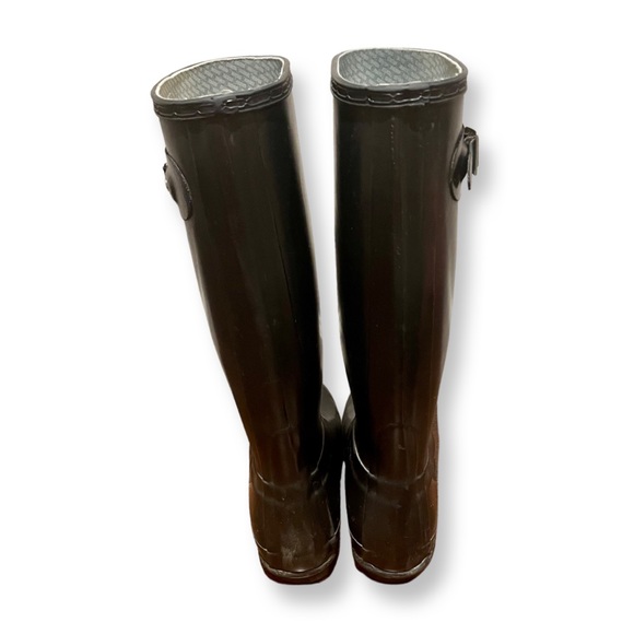 Hunter Glossy Black Women's Rain Boots - Picture 8 of 11